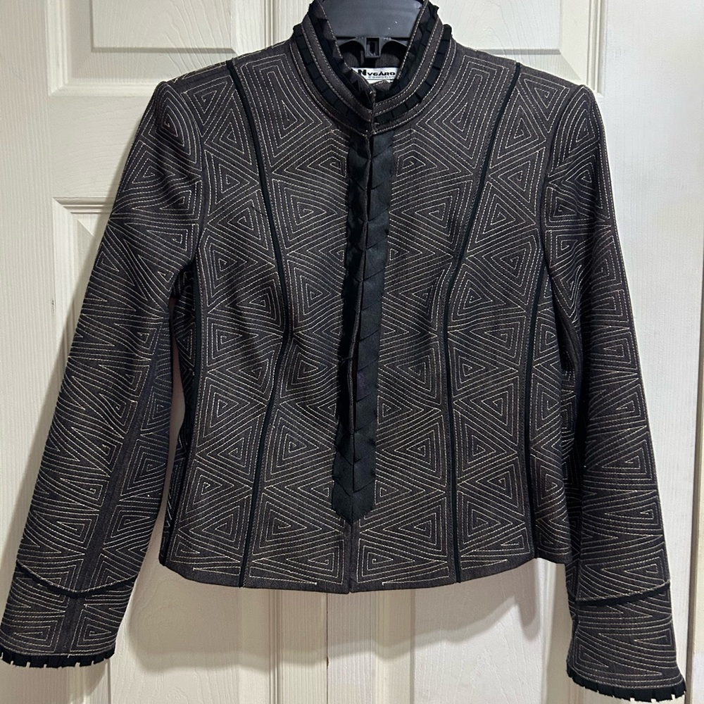 Nygard Collection Petites Black/Grey blazer in Size 4